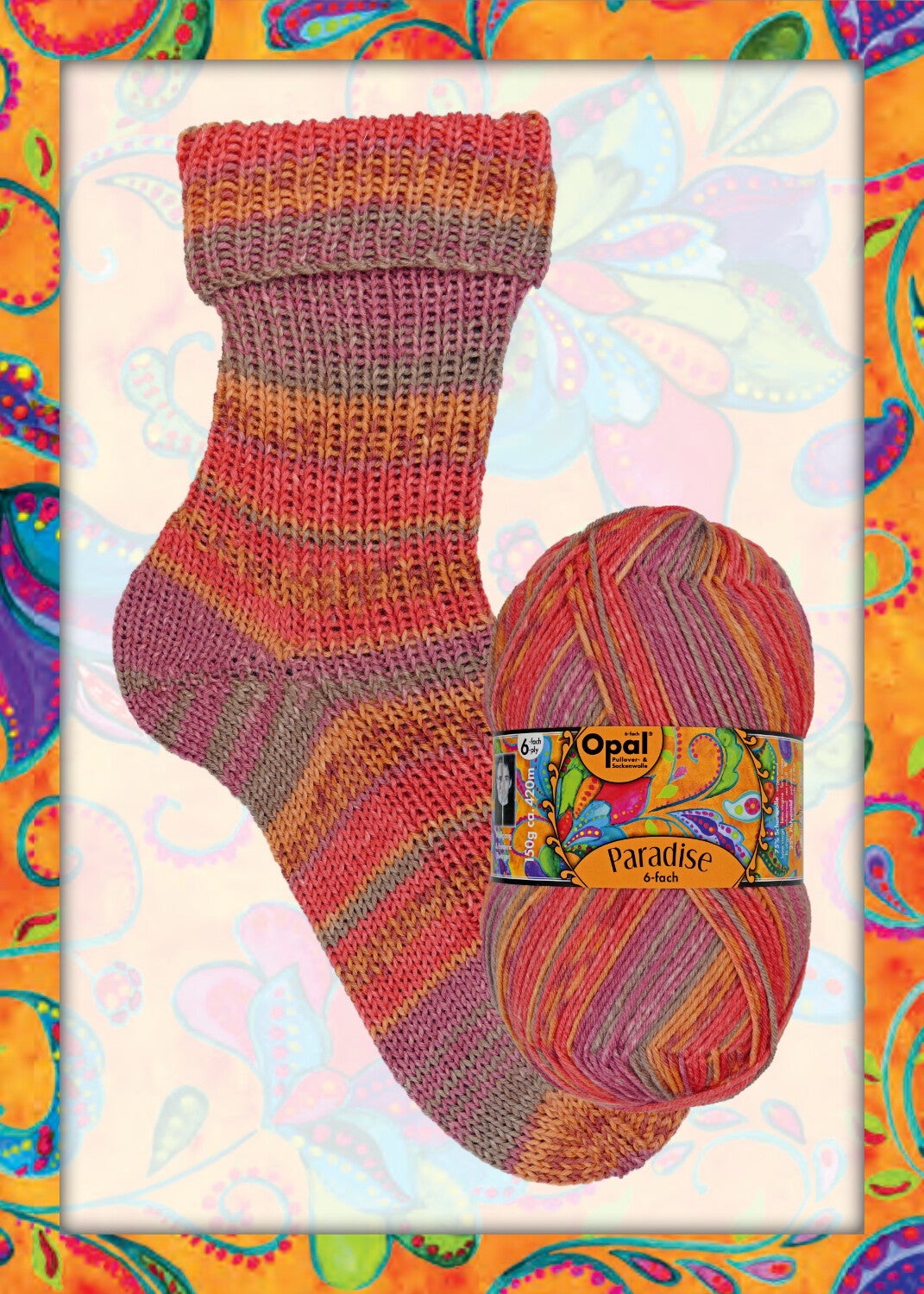 Opal 6 Ply 11025 Flow of Love Paradise with wool and nylon
